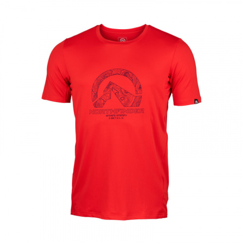 NORTHFINDER BRICE TR-3537OR pánské outdorové tričko red