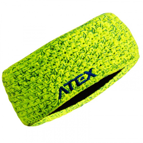 Čelenka pletená ATEX KNIT neon žlutá melange