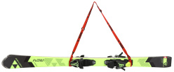 YAK popruh na nošení lyží červený