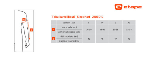 detail ETAPE cyklistické návleky na ruce