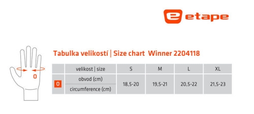 detail ETAPE WINNER pánské cyklistické rukavice černá/zelená