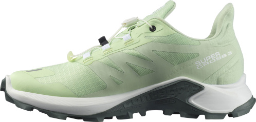 detail SALOMON SUPERCROSS 3 W dámská obuv patina green/white/duck green