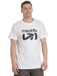MEATFLY PODIUM pánské triko bílá