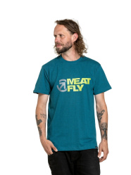 MEATFLY REVITAL pánské tričko petrol heather