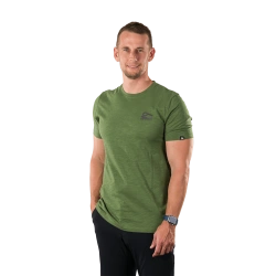 NORTHFINDER HERMO TR-5050OR pánské turistické tričko z organic cotton dark green