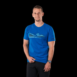 NORTHFINDER BARTO pánské tričko z organic cotton blue