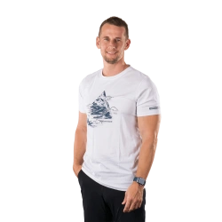 NORTHFINDER BENED pánské tričko z organic cotton white