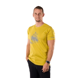 NORTHFINDER BENED pánské tričko z organic cotton mustard