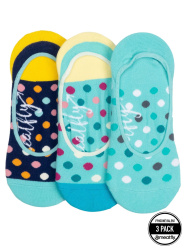 MEATFLY LOW SOCKS dámské ponožky 3 pack ocean blue