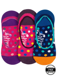 MEATFLY LOW SOCKS dámské ponožky 3 pack navy/fuchsia