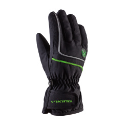VIKING KEVIN dětské lyžařské rukavice černá/zelená