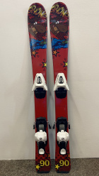 SPONGY JR + SALOMON C5 dětské sjezdové lyže červené - BAZAR