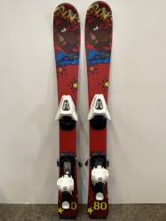 SPONGY JR + SALOMON C5 dětské sjezdové lyže červená - BAZAR
