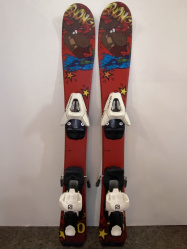 SPONGY JR + SALOMON C5 dětské sjezdové lyže červené - BAZAR