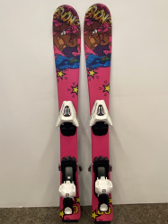 SPONGY JR + SALOMON C5 dětské sjezdové lyže růžové - BAZAR