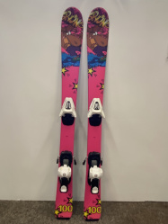 SPONGY JR + SALOMON C5 dětské sjezdové lyže růžové - BAZAR