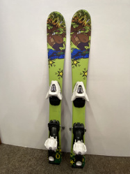 SPONGY JR + SALOMON C5 dětské sjezdové lyže zelená - BAZAR