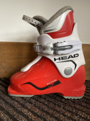 HEAD EDGE J1 dětské lyžařské boty červená/bílá BAZAR