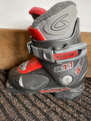 DALBELLO A:1.1 dětské lyžařské boty šedá/červená BAZAR