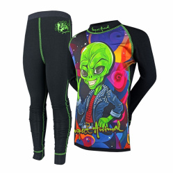 SUSPECT ANIMAL ALIEN set dětského prádla bamboo heavy černá