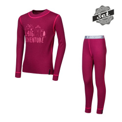 SENSOR DOUBLE FACE SET ADVENTURE dětské triko+spodky lilla