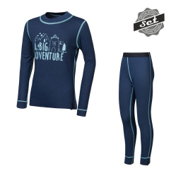SENSOR DOUBLE FACE SET ADVENTURE dětské triko+spodky deep blue