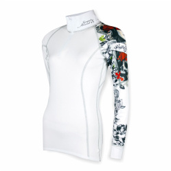 SUSPECT ANIMAL LADY 321006 dámské triko stoják ECO zip bamboo thermo bílá