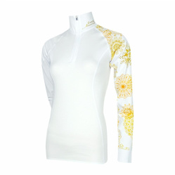 SUSPECT ANIMAL GOLDEN EYE 321051 ECO zip bamboo thermo dámské triko stoják bílá