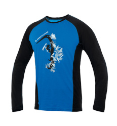 Triko pánské DIRECT ALPINE FURRY LONG 1.0 blue merino wool