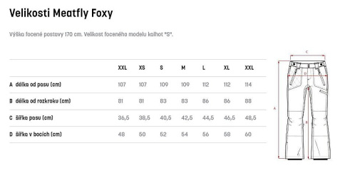 detail MEATFLY FOXY dámské SNB & SKI kalhoty black