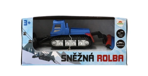 detail TEDDIES sněžná rolba kov/plast 12 cm v krabičče