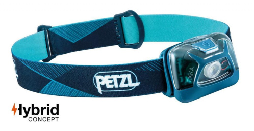 detail PETZL TIKKA E093FA01 Hybrid concept čelovka modrá 300lm