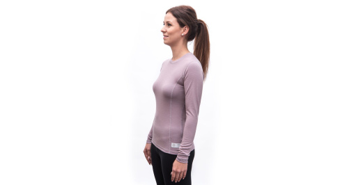 detail SENSOR MERINO DF dámské triko dl.rukáv mystic violet