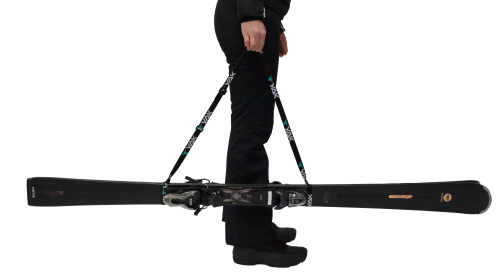 detail YAK popruh na nošení lyží zelený