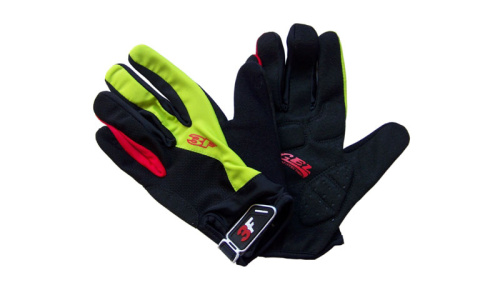 detail 3F LG GREEN 2110 cyklistické rukavice černá/zelená