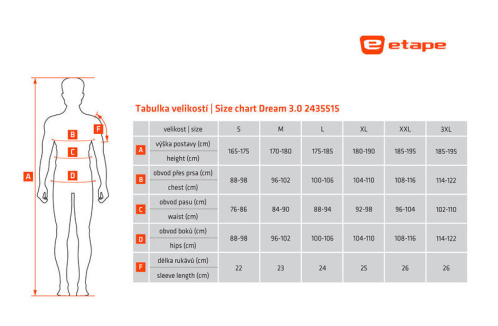 detail ETAPE DREAM 3.0 pánský cyklistický dres černá/červená