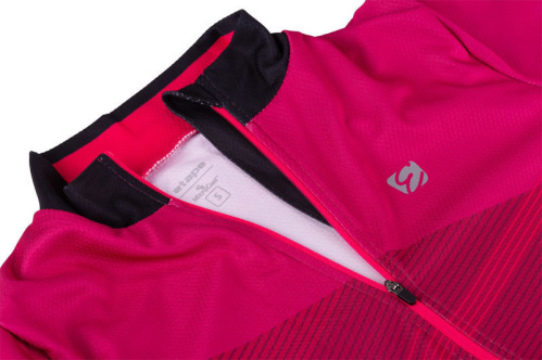 detail ETAPE GAIA dámský cyklistický dres magenta/černá