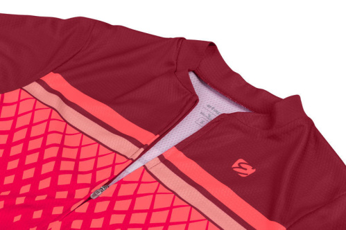 detail ETAPE DIAMOND dámský cyklistický dres bordeaux/růžová