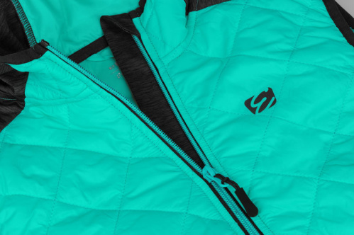 detail ETAPE ARTEMIS PRO 2.0 dámská zateplená vesta mint/černá