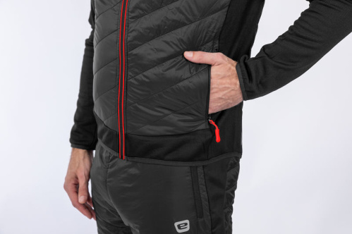 detail ETAPE CRUX PRO 2.0 pánská mikina s kapucí černá/červená