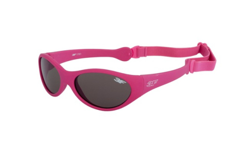 detail 3F RUBER 1781 dětské sluneční brýle guma růžová
