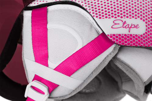 detail ETAPE SPEEDY PRO JR dětská lyžařská helma s vizorem bílá/růžová mat 2023
