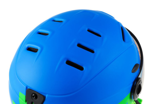 detail ETAPE RIDER PRO JR dětská lyžařská helma modrá/zelená mat 2023