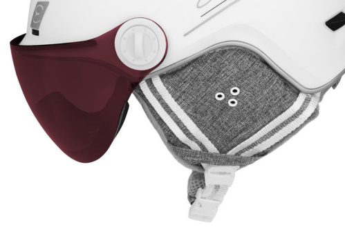 detail ETAPE MADONNA PRO dámská lyžařská helma bílá/šedá mat 23/24