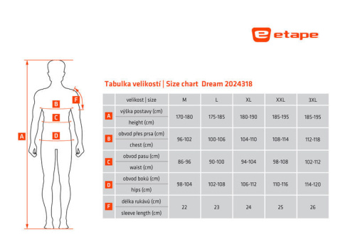 detail ETAPE DREAM pánský cyklistický dres černá/zelená