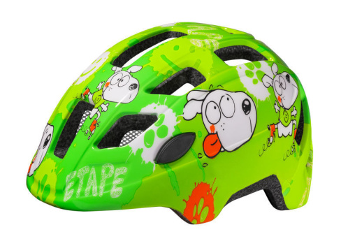 detail ETAPE KITTY 2.0 dětská helma na kolo zelená 2022
