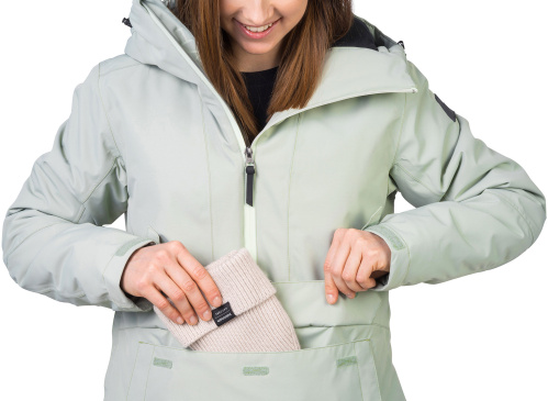 detail HANNAH MEGIE dámská lyžařská bunda desert sage