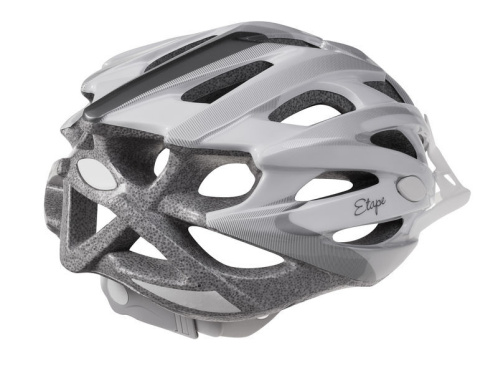 detail ETAPE VENUS dámská cyklistická přilba bílá/stříbrná 2023