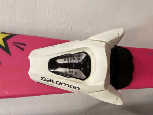 detail SPONGY JR + SALOMON C5 dětské sjezdové lyže růžové - BAZAR