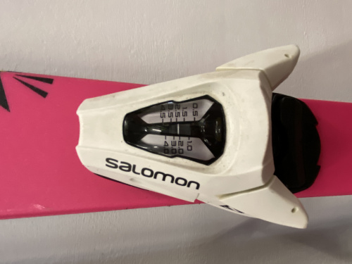 detail SPONGY JR + SALOMON C5 dětské sjezdové lyže růžové - BAZAR